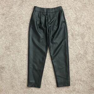 Banana Republic Pant Black Faux Leather Pleated